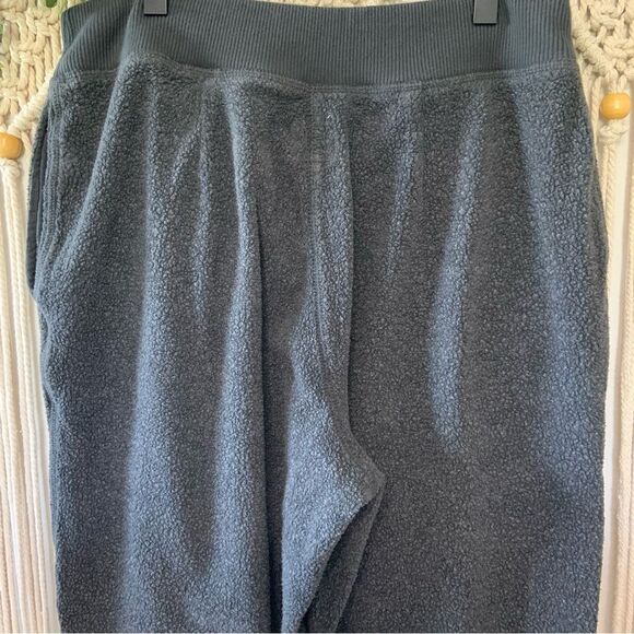 AERIE Women’s Sherpa Fleece Corset Joggers Gray Size Medium - Picture 7 of 12